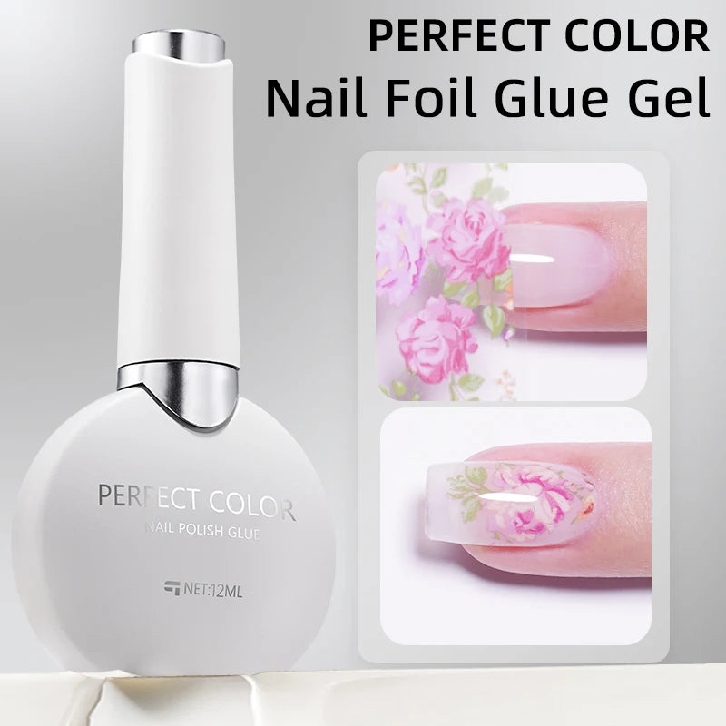 Perfect Color Nail Foil Glue Gel – UV Foil Transfer Adhesive, 12ml