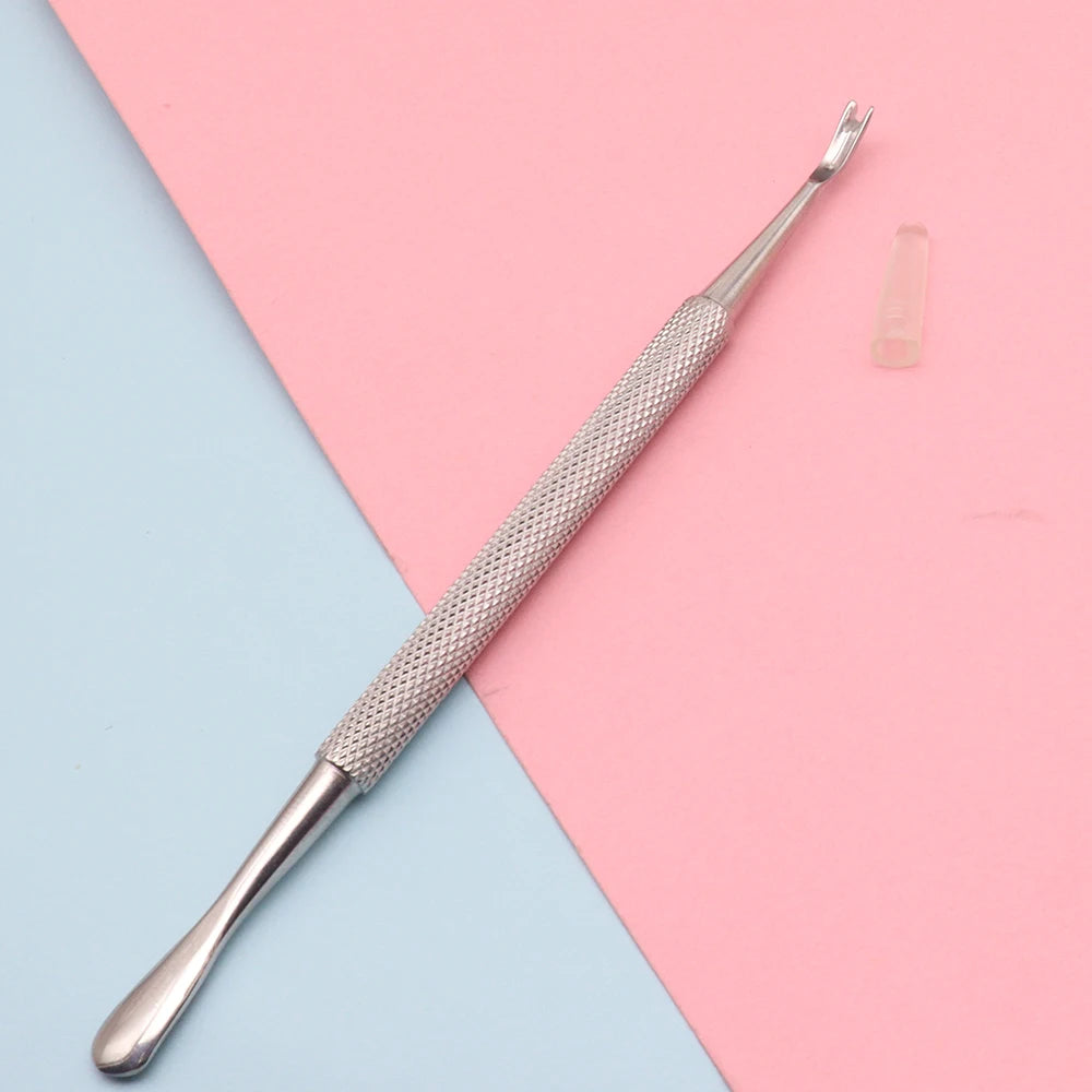 Double-Ended Stainless Steel Cuticle Pusher & Dead Skin Scraper