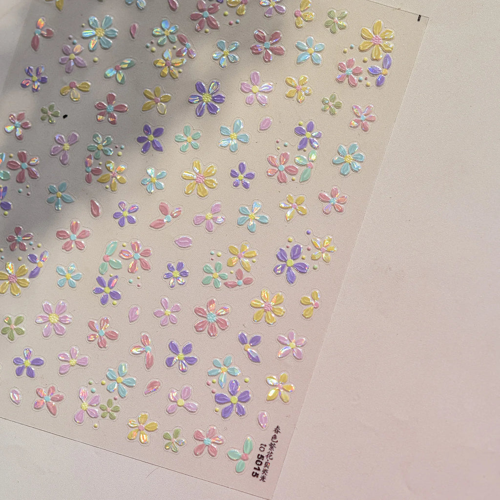 Rhstoe Hollow Love Heart Nail Stickers – Gold & Black Hot-Stamping Decals