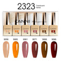 CANNI NEW 6pcs/Lot HEMA TPO FREE Gel Polish Permanent Nail Varnish Set Long Lasting Manicure Base Top Coat Gel Pink Nude Color