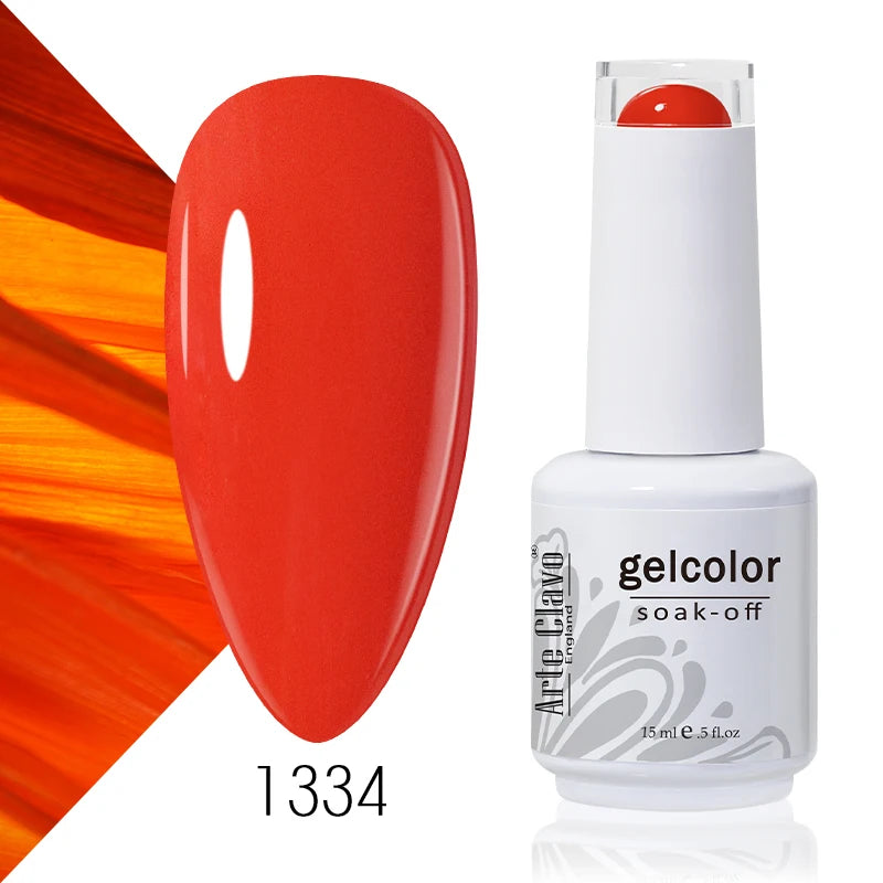 Arte Clavo 15ml Gel Nail Polish Nail Supply Wholesale Soak Off UV LED Gel Lacquer Nail Art Glitter Polish Long Lasting Gel