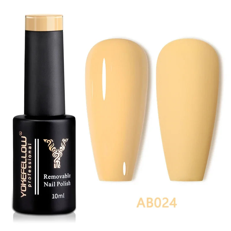 YOKEFELLOW 10ML Glow in the Dark Gel Nail Polish Luminous Neon Gel Polish Summer Semi Permanent Soak Off Nail Art UV Varnish