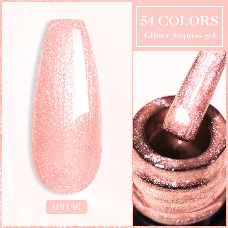 Mtssii Glitter Sequins Gel Nail Polish – Sparkling Soak-Off UV/LED Gel