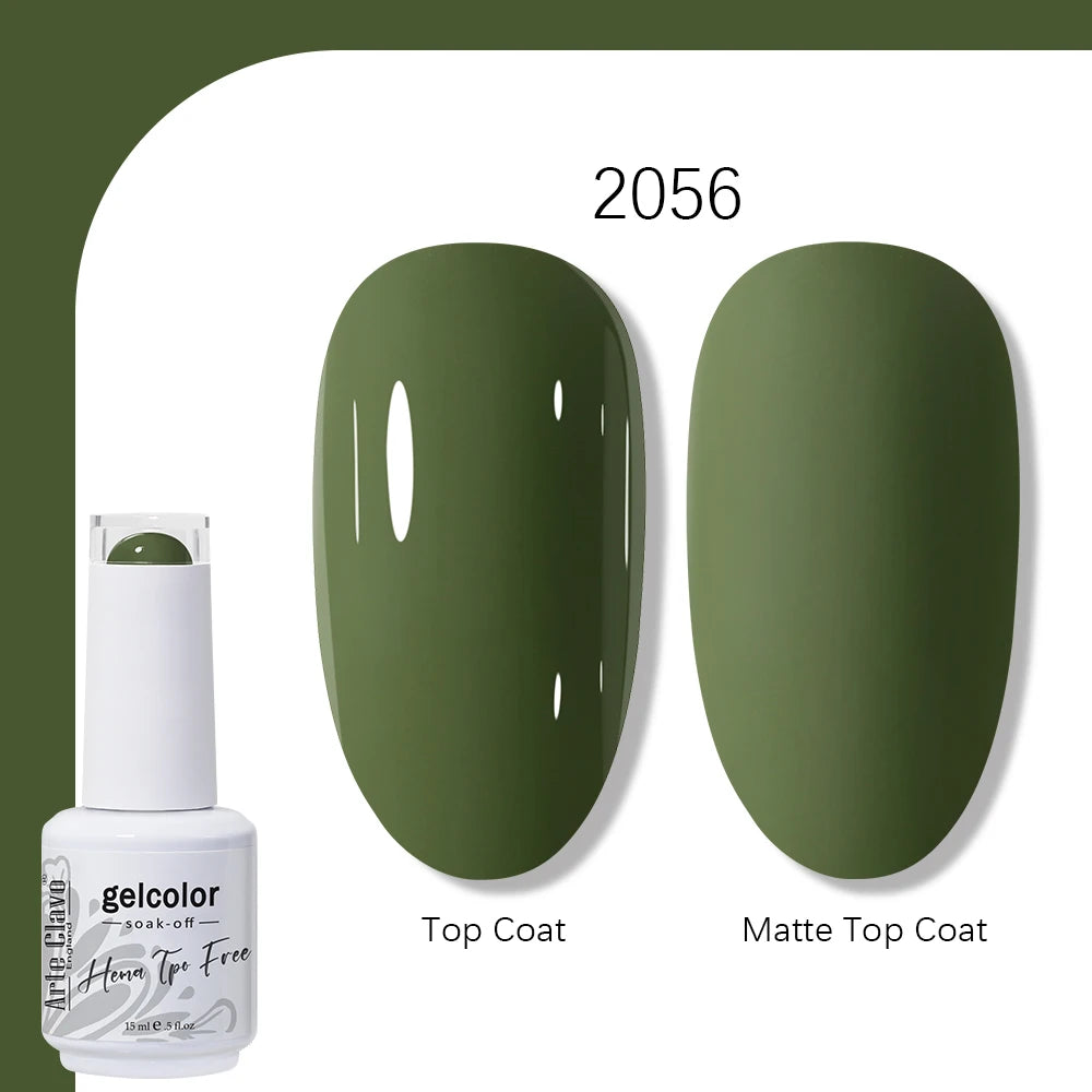 Arte Clavo Gel Nail Polish 400 Colors15ml Semi Permanent Gel Varnish Base Top Coat Nail Art Manicure Soak Off LED UV Salon Gel