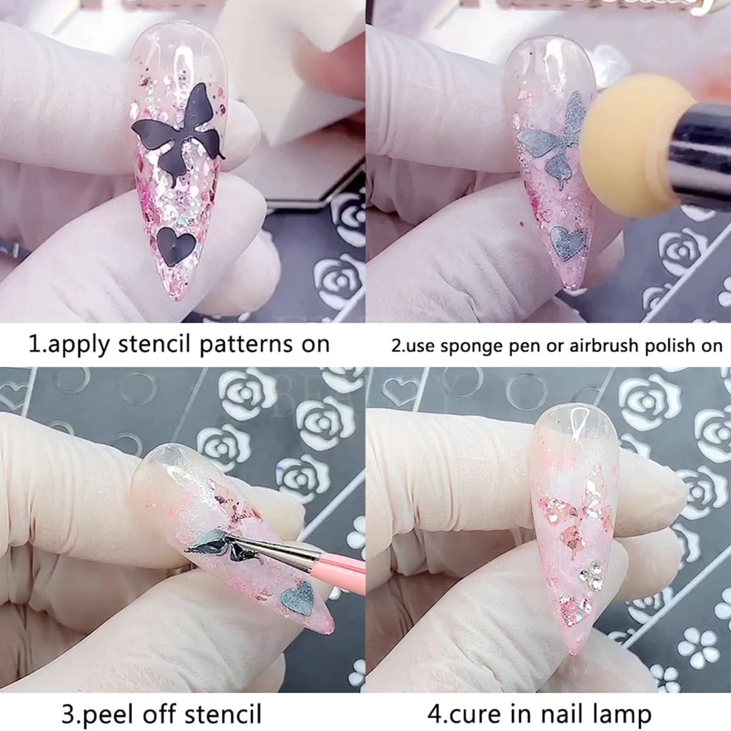 Geometric French Nail Guide Stickers – Curve & Straight Striping Tape, 2–20 Sheets