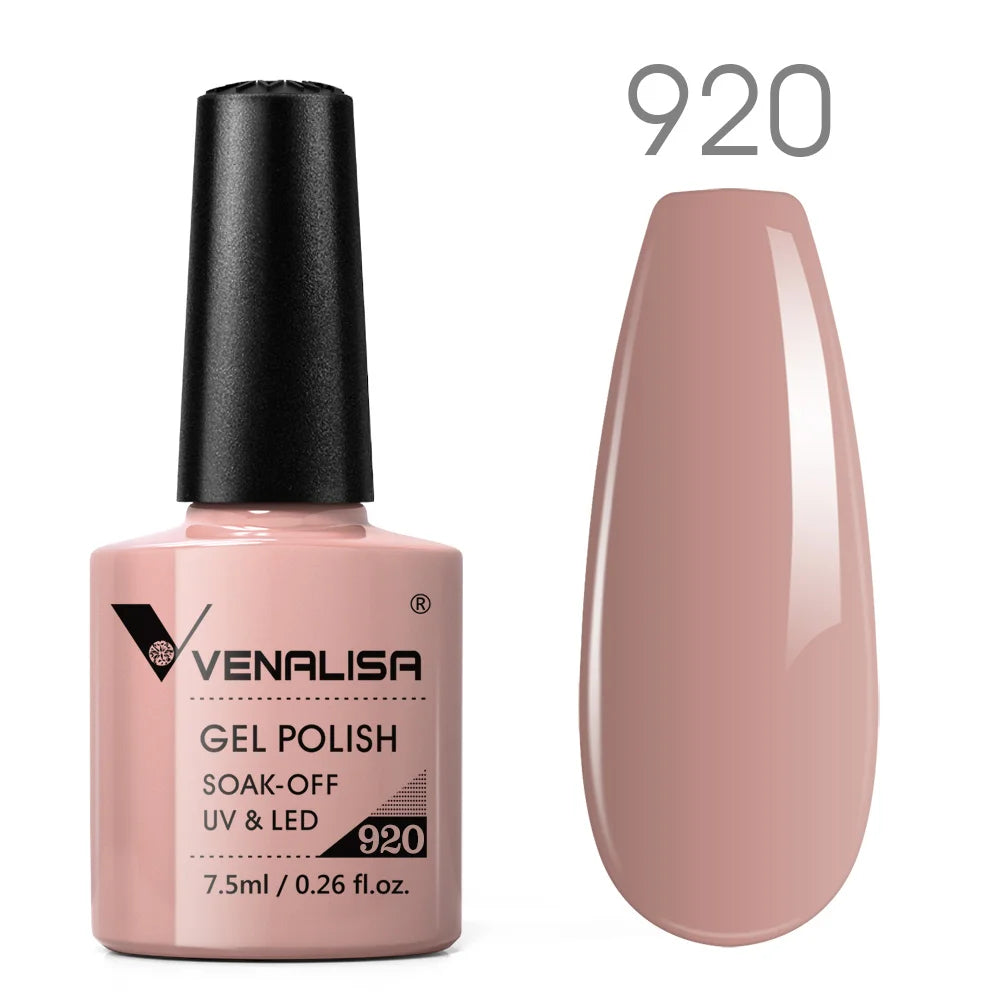 VENALISA Nail Gel Polish Range – No-Wipe Top, Matte Top & Base Coat, 100+ Colors