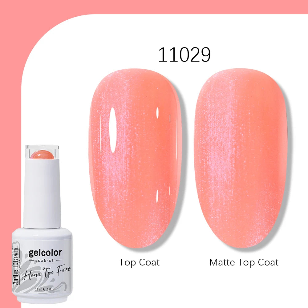 Arte Clavo Gel Nail Polish 400 Colors15ml Semi Permanent Gel Varnish Base Top Coat Nail Art Manicure Soak Off LED UV Salon Gel
