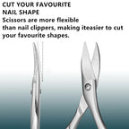 Multi-Purpose Curved Blade Manicure Scissors – Nail, Eyebrow & Eyelash Trimmer