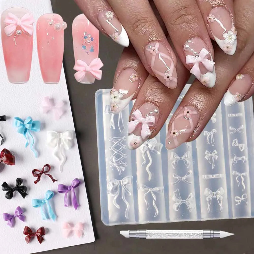3D Lace Nail Stamping Plate – Silicone Hollow Rose Mesh Printing Mold