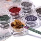 6-Color Cat Eye Magnetic Chrome Nail Powder Set – 3D Glitter Pigment