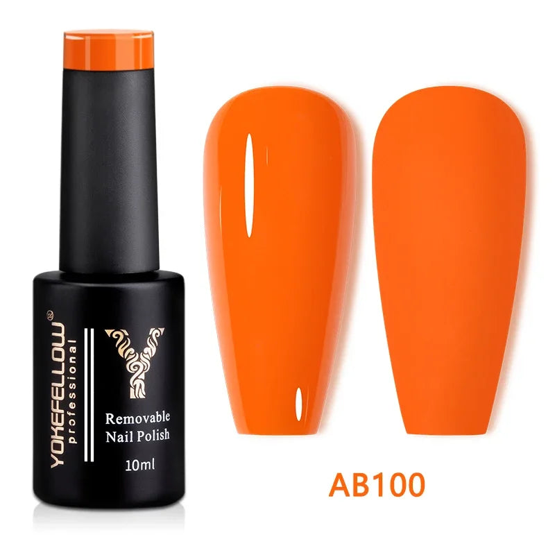 YOKEFELLOW 10ML Glow in the Dark Gel Nail Polish Luminous Neon Gel Polish Summer Semi Permanent Soak Off Nail Art UV Varnish