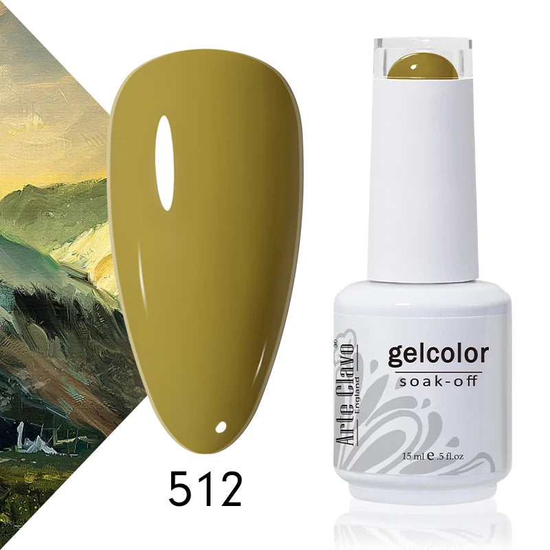 Arte Clavo 15ml Gel Nail Polish Nail Supply Wholesale Soak Off UV LED Gel Lacquer Nail Art Glitter Polish Long Lasting Gel