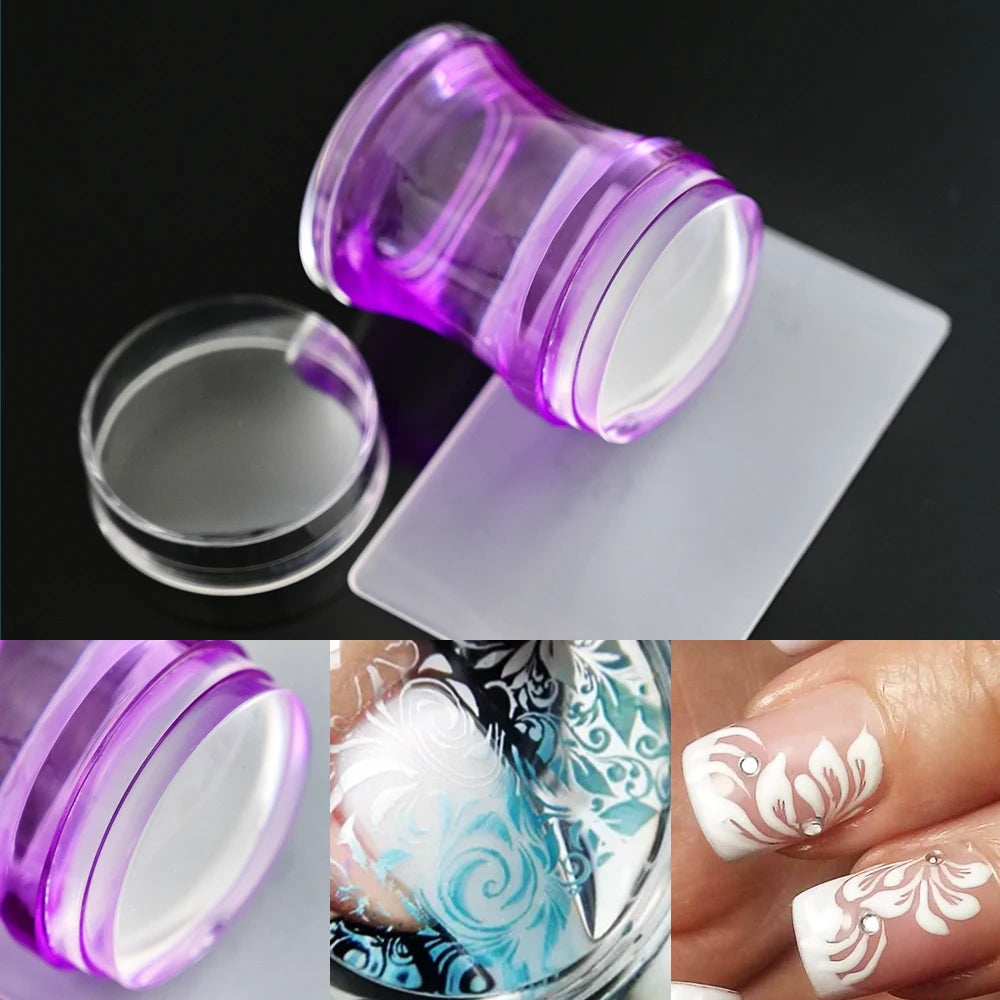 MAFANAILS Transparent Silicone Nail Stamper & Scraper Kit
