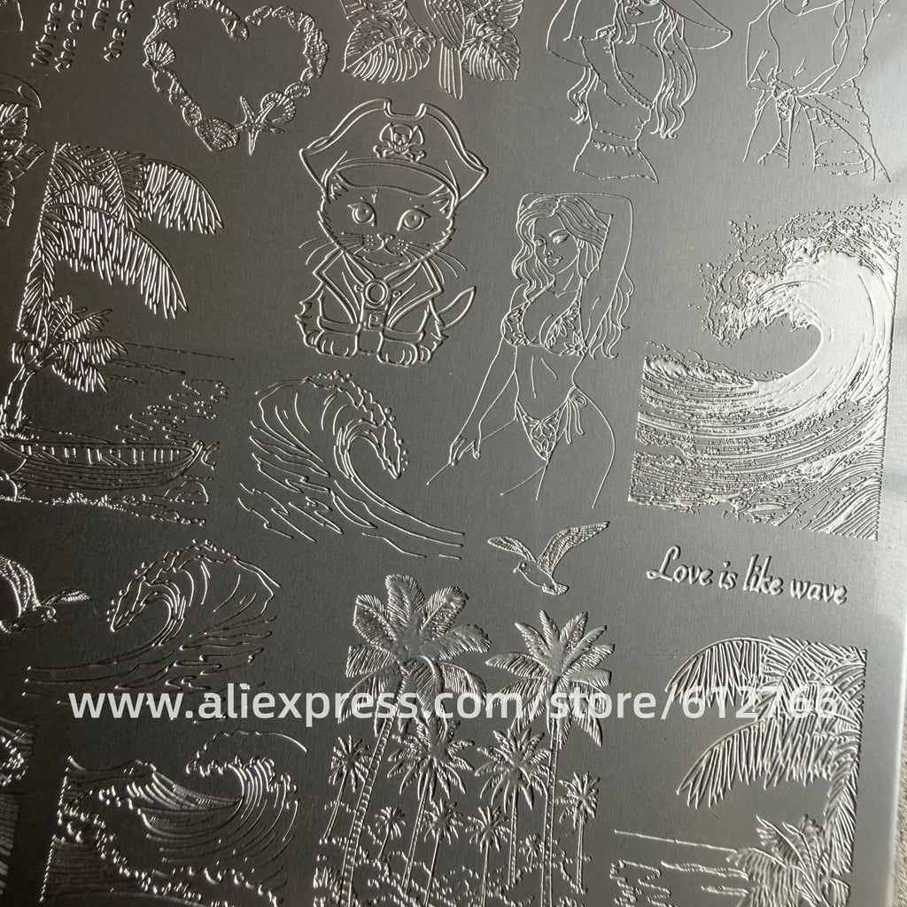 XMQ Summer & Holiday Nail Stamping Plate – Seasonal Image Template
