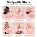 RS NAIL Painting Gel Nail Polish – Black & White Line & Flower Drawing Gel