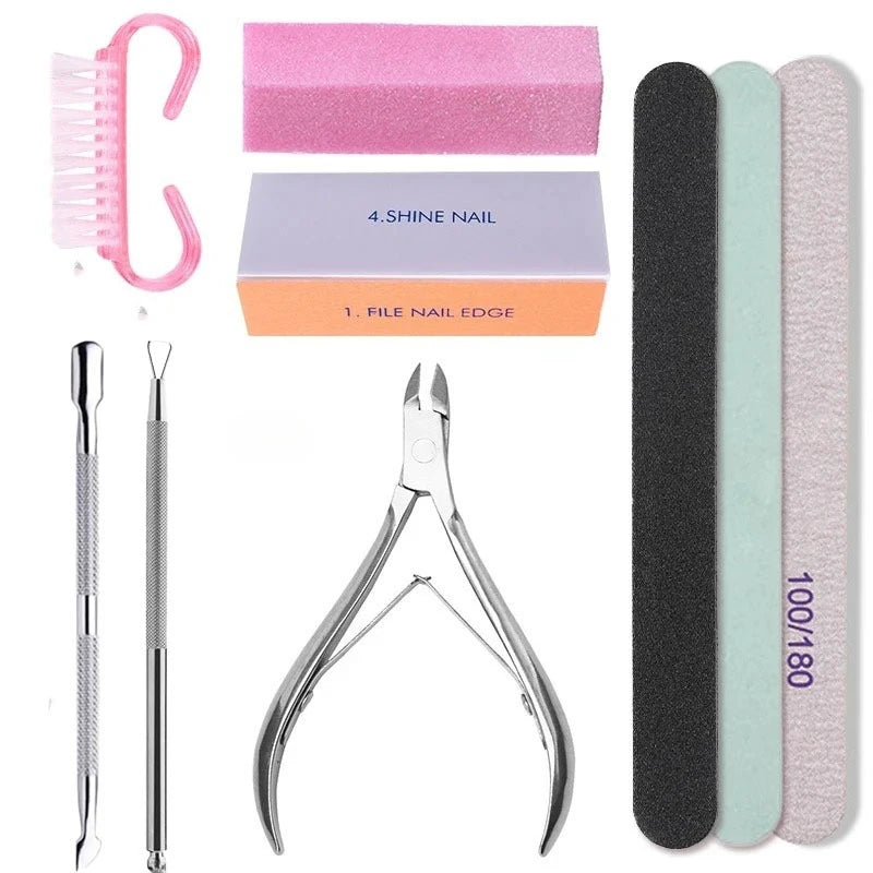 Nail Art Tool Set – Sand Files, Buffer Blocks, Cuticle Nipper & Scissors Kit