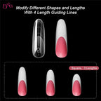 BNG French Dual Nail Forms – Reusable Poly Extension Gel Molds, 15 Sizes, 150pcs