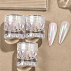 Iridescent Aurora Chrome Nail Powder – Mirror Pearlescent Unicorn Mermaid Pigment