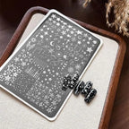 Cartoon Moon & Stars Nail Stamping Plate – Celestial Design Template