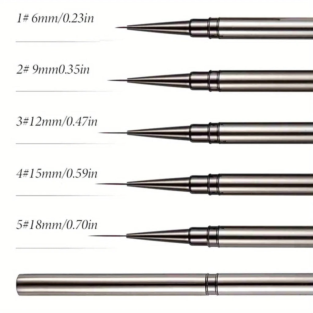 FUMOSIK Nail Art Liner Brushes – Hand-Painted Drawing Pens for Acrylic & UV Gel