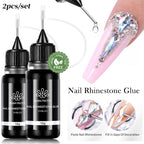 BORN PRETTY Nail Rhinestone Gel – Super Adhesive 3D Jewelry & Powder Gel