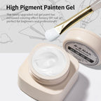 RS NAIL Painting Gel Nail Polish – Black & White Line & Flower Drawing Gel