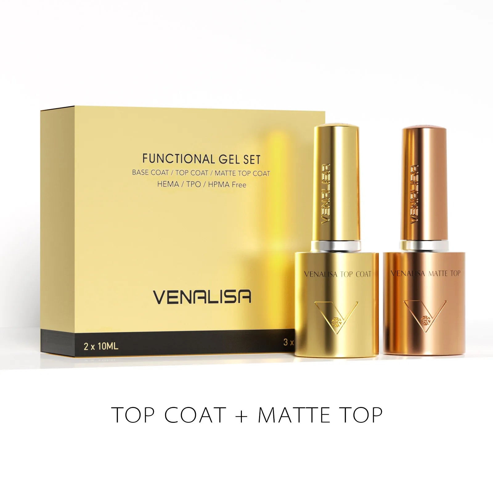 VENALISA HEMA/TPO-Free Nail Gel Polish VIP Kit – Ultra Glossy Diamond Top Coat