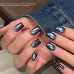 SHAKA Cat Eye Gel Nail Polish – Glass Bead Blue & Brown Magnetic Shimmer