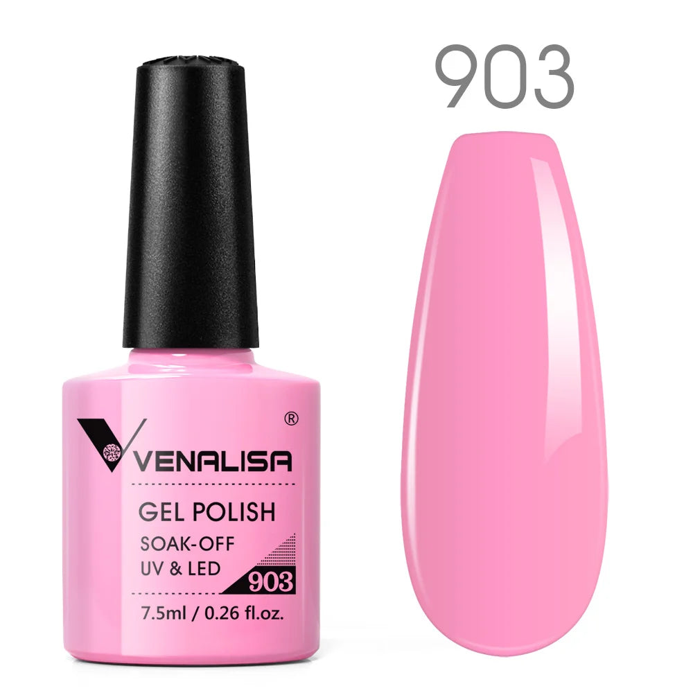 VENALISA Nail Gel Polish Range – No-Wipe Top, Matte Top & Base Coat, 100+ Colors