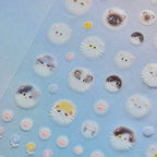 NAILFYOU 5D Kawaii Pompom Cat Nail Stickers – Japanese Floral Decals