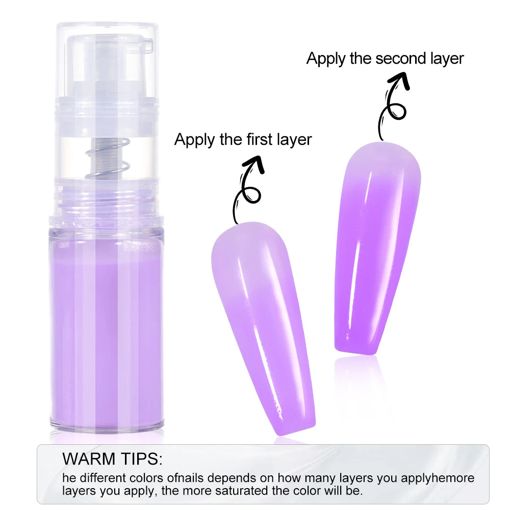 12styles Nail Art Spray Powder Color Gradient Ombre Spray For Nail Create A Few Seconds To Achieve A Gradient Effect Pigment|