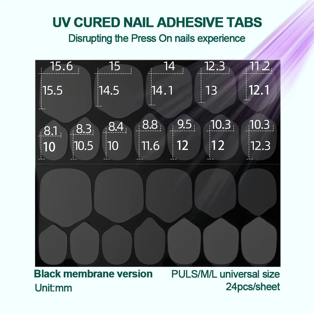 Nailpop UV Cured Nail Adhesive Tabs – Super Sticky Jelly Glue Tabs, 240pcs