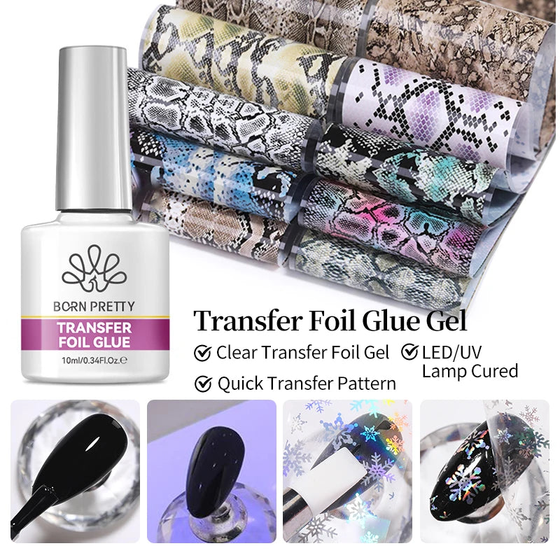 BORN PRETTY Gel Polish Line – Transfer Foil Glue, Top Coat & Base Gel