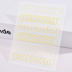 Curved French Nail Striping Tape – Rose Gold 3D Line Stickers