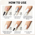 RSNAIL Crackle Gel Nail Polish – Natural Dry Marble Cracking Effect