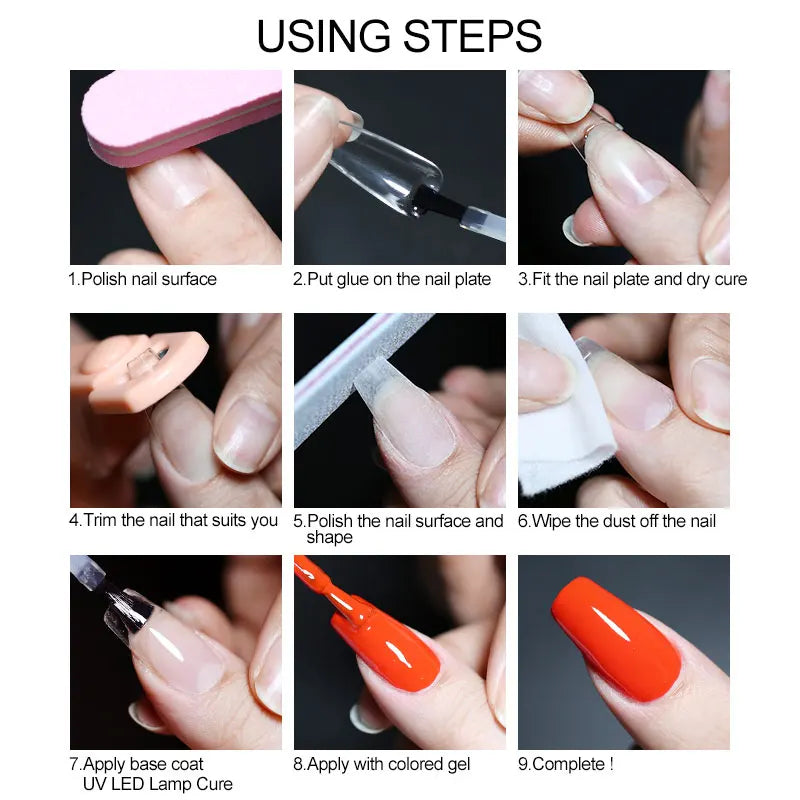 Soft Gel False Nail Extension Tips – Coffin, Almond & Oval, 120-550 Pieces