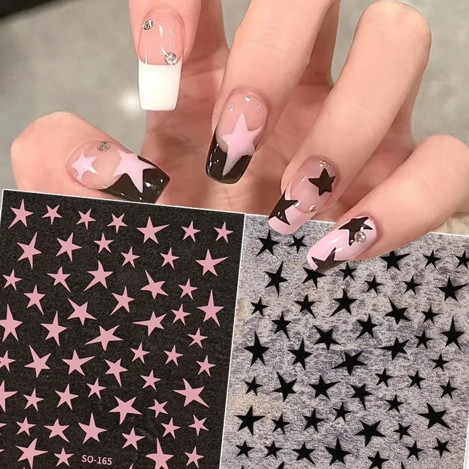 Water Transfer Nail Stickers – Summer Inscription & Ribbon Decals