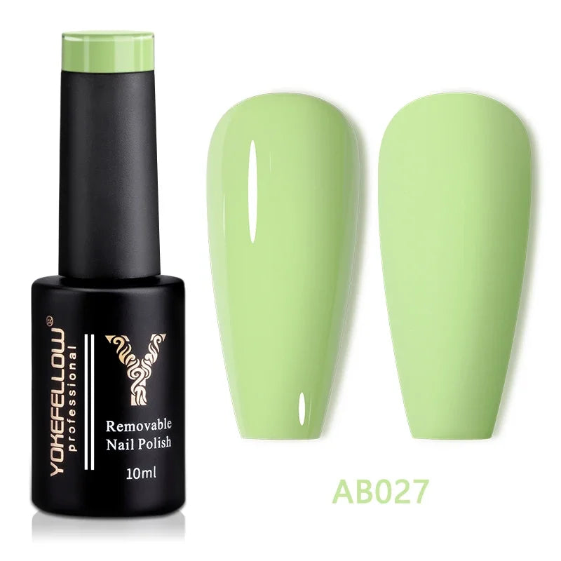 YOKEFELLOW 10ML Glow in the Dark Gel Nail Polish Luminous Neon Gel Polish Summer Semi Permanent Soak Off Nail Art UV Varnish