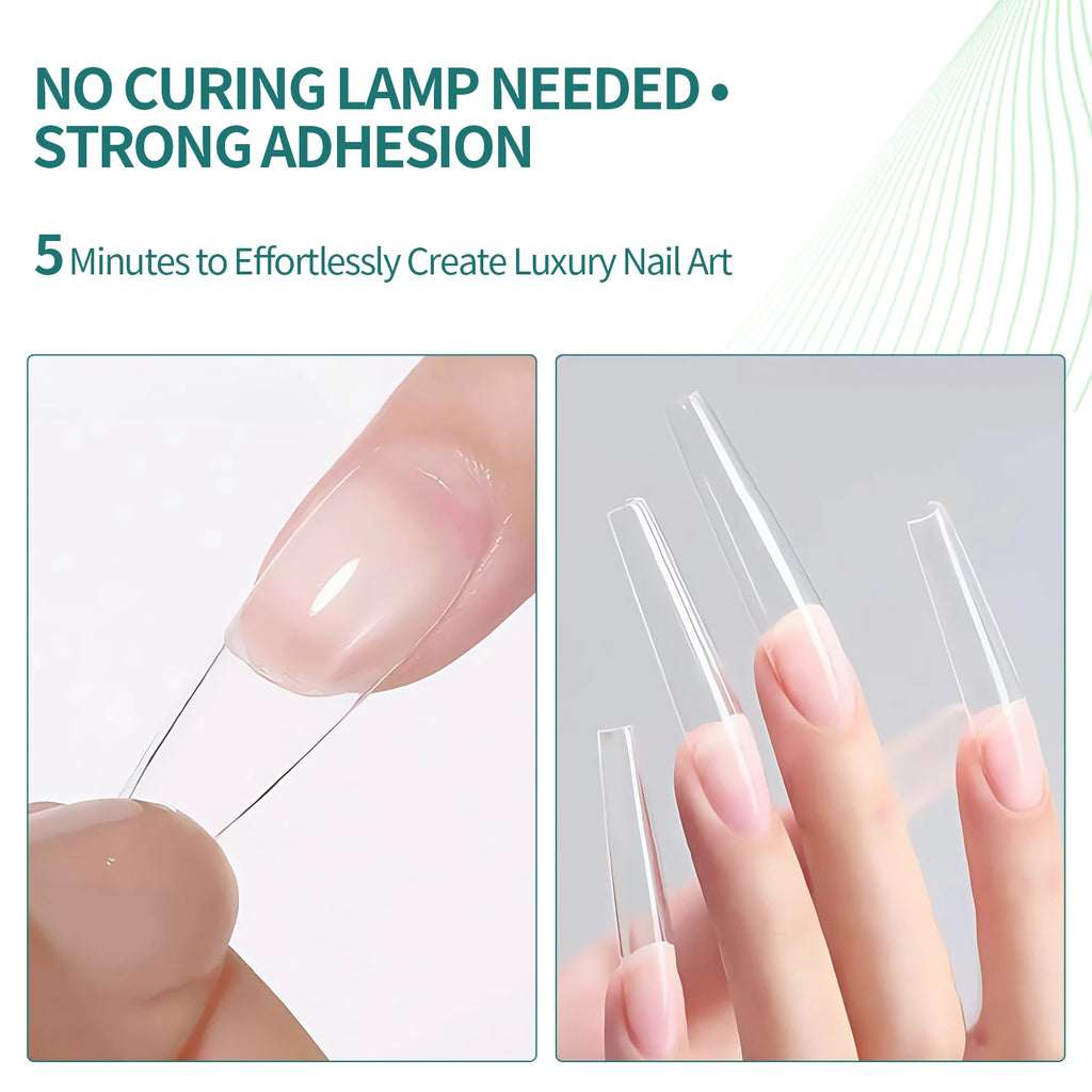 Nailpop Instant Press & Remove Nail Glue Kit – Hypoallergenic, No UV Lamp Needed
