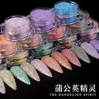 12-Bottle Shiny Sugar Pigment Glitter Set – Nail, Face & Body Sparkle