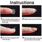 Double-Sided Jelly Nail Glue Tabs – Waterproof Adhesive Stickers for Press-On Nails