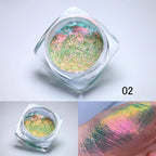 Magic Mirror Chameleon Nail Powder – Aurora Pearlescent Chrome Pigment