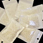 MingLee Half Round Pearl Nail Rhinestones – White & Beige Caviar Nail Decor