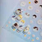 NAILFYOU 5D Kawaii Pompom Cat Nail Stickers – Japanese Floral Decals