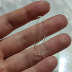 XXL French Half-Cover Nail Tips – Clear Acrylic Coffin & C-Curve Extensions