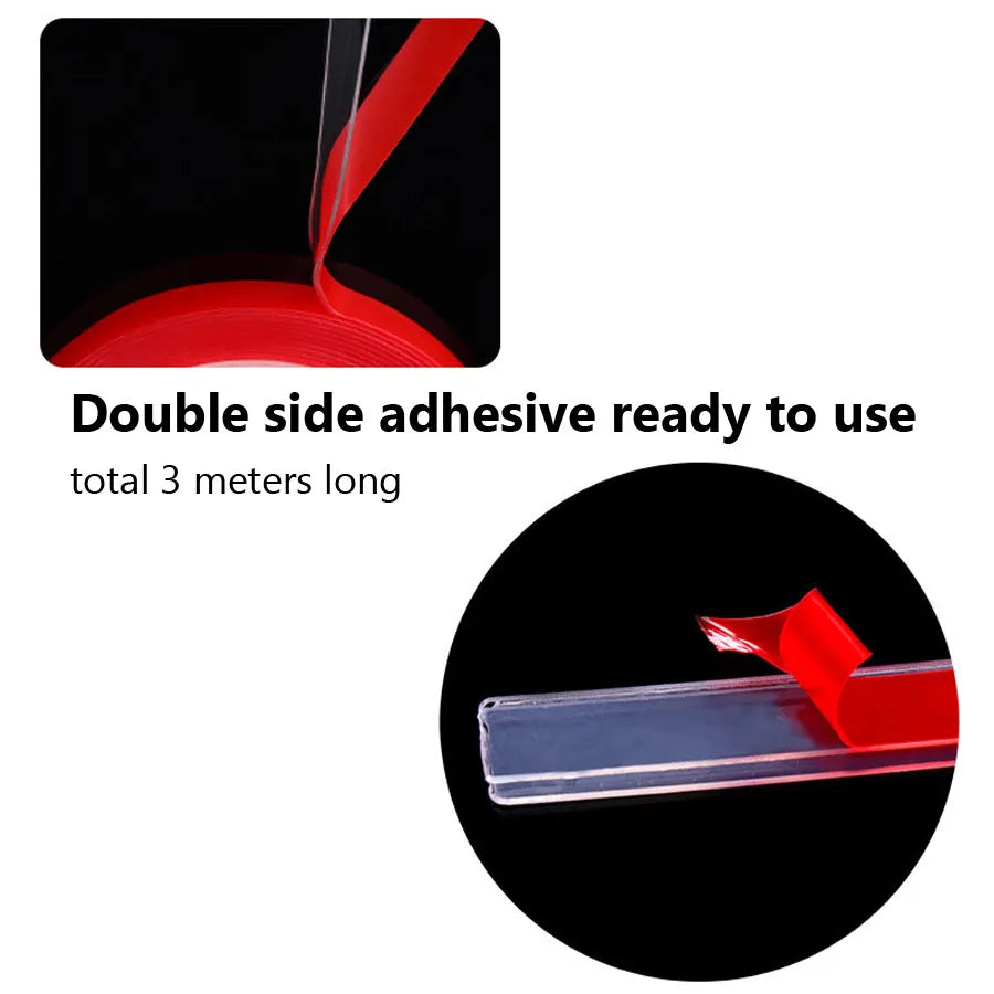 Art lalic Clear Double-Sided Nail Tape – Waterproof Removable Adhesive Roll