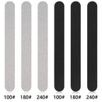 Straight Stick Replacement Nail Art Files – Metal Handle, 100/180/240 Grit