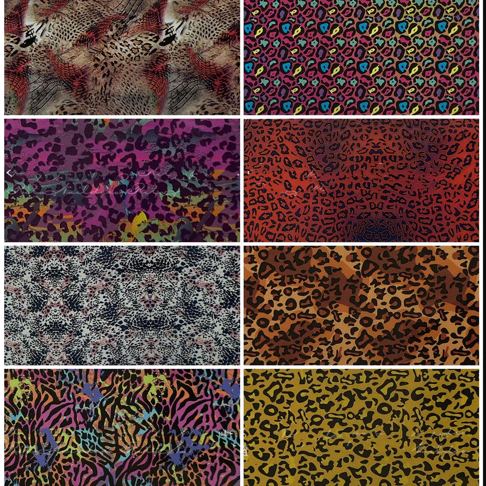 HotPress Pink Leopard Nail Foil Stickers – Animal Print Transfer Decals, 10 Rolls