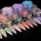 12-Bottle Shiny Sugar Pigment Glitter Set – Nail, Face & Body Sparkle