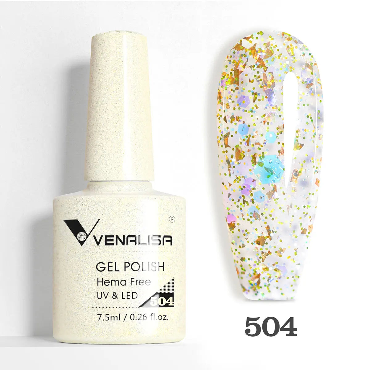 VENALISA 7.5ml Nail Gel Polish VIP5 HEMA Free Semi Permanent Soak off UV LED Nail Gel Varnish Full Coverage Nail Gel Lacquer